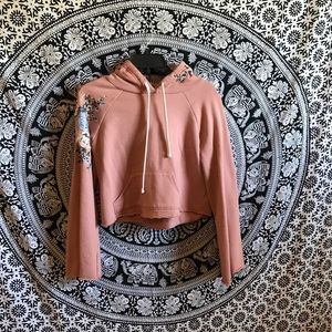 light pink cropped sweatshirt